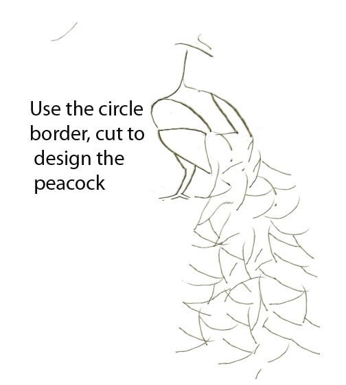Creation of Stained Glass Peacock: Step 3